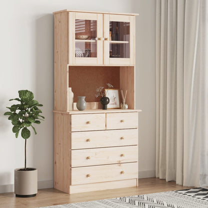 Highboard ALTA 77x35x165 cm Massivholz Kiefer