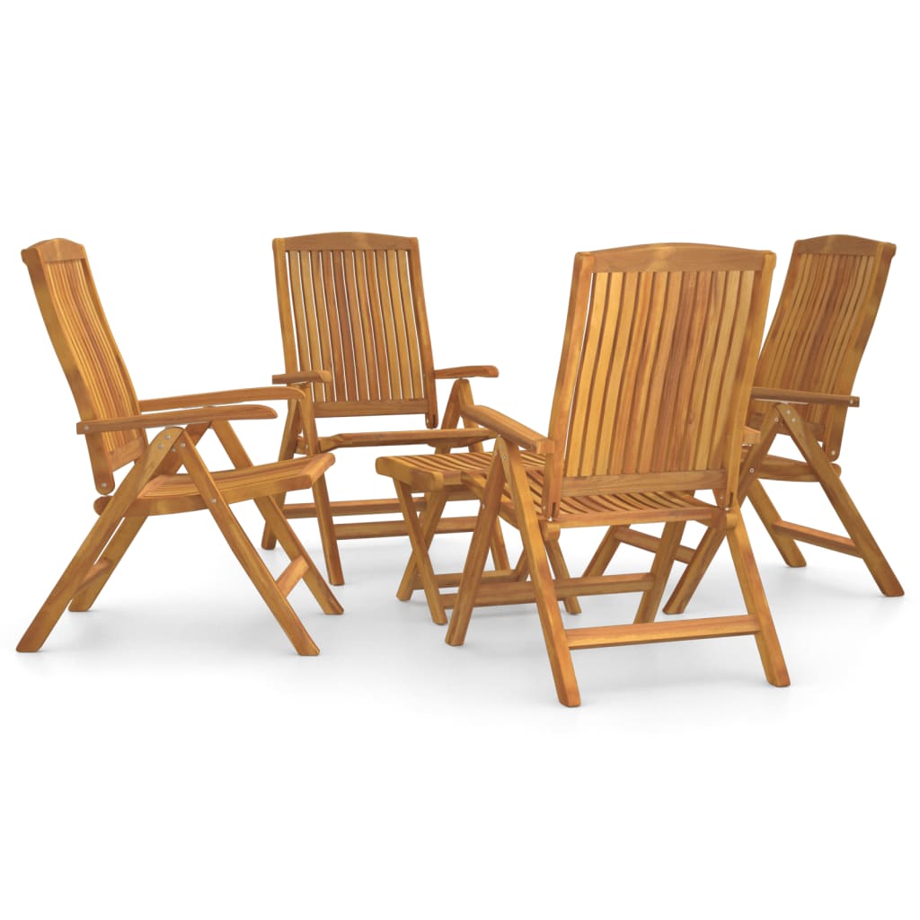 5-tlg. Garten-Lounge-Set Massivholz Teak