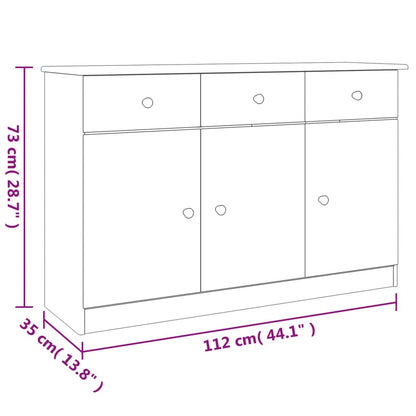 Sideboard ALTA 112x35x73 cm Massivholz Kiefer