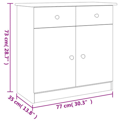 Sideboard ALTA 77x35x73 cm Massivholz Kiefer