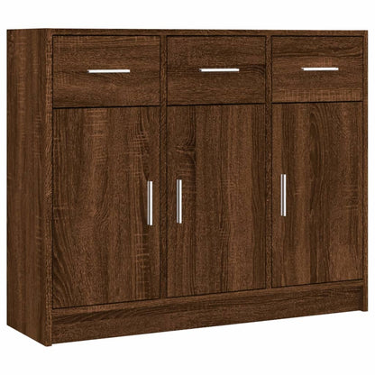 Sideboard Braun Eichen-Optik 91x28x75 cm Holzwerkstoff