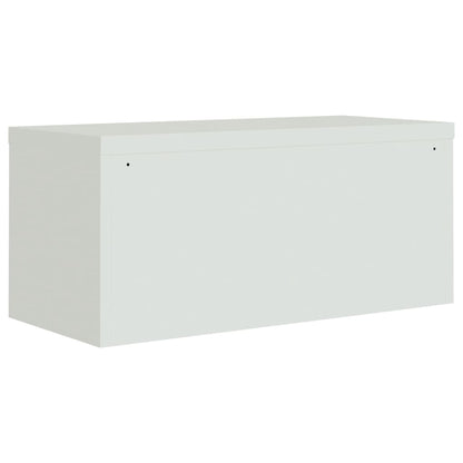 Aktenschrank Hellgrau 90x40x40 cm Stahl