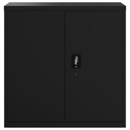 Aktenschrank Schwarz 90x40x90 cm Stahl