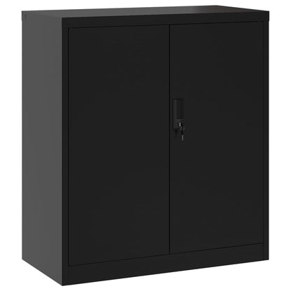 Aktenschrank Schwarz 79x40x90 cm Stahl