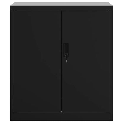 Aktenschrank Schwarz 79x40x90 cm Stahl