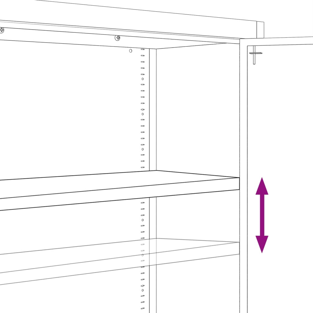 Aktenschrank Hellgrau und Dunkelgrau 90x40x180 cm Stahl