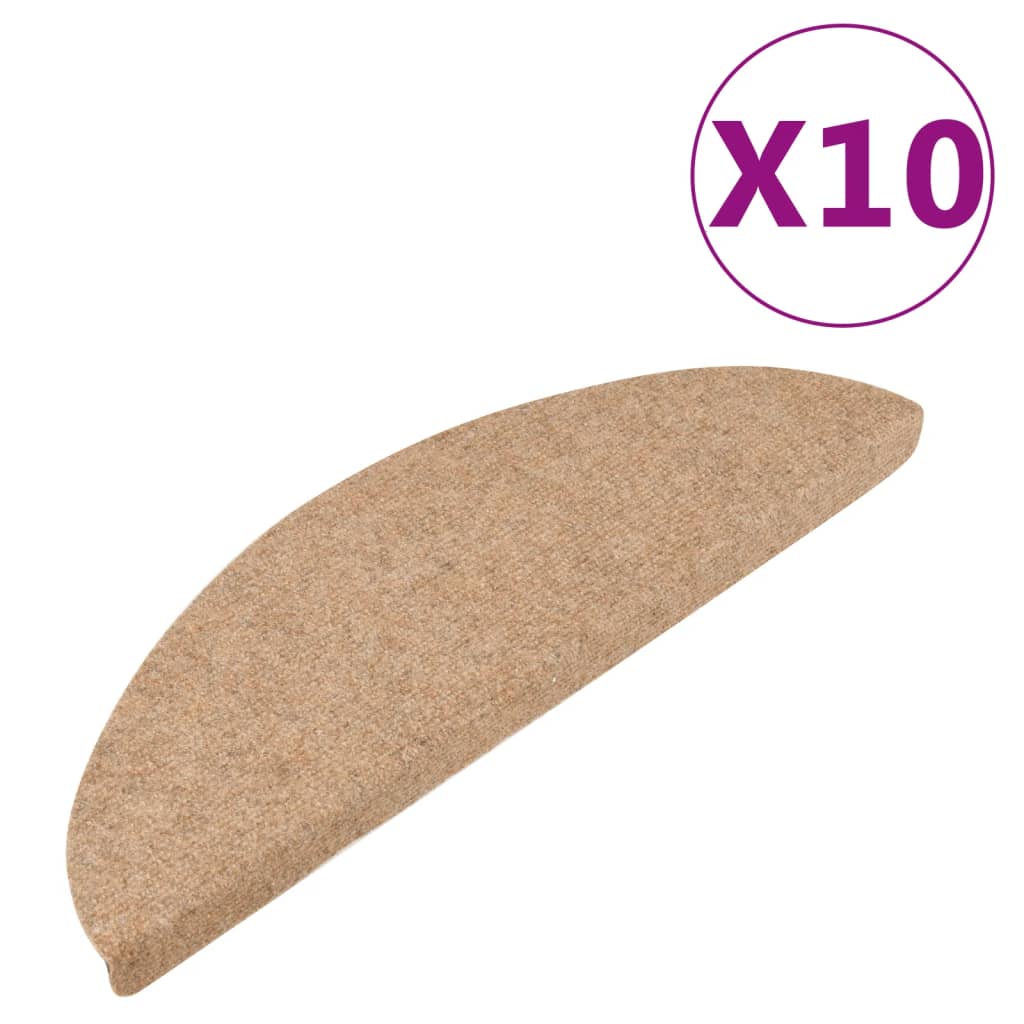 Stufenmatten Selbstklebend 10 Stk. Beige 56x17x3 cm