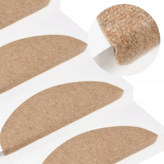 Stufenmatten Selbstklebend 10 Stk. Beige 65x22,5x3,5 cm