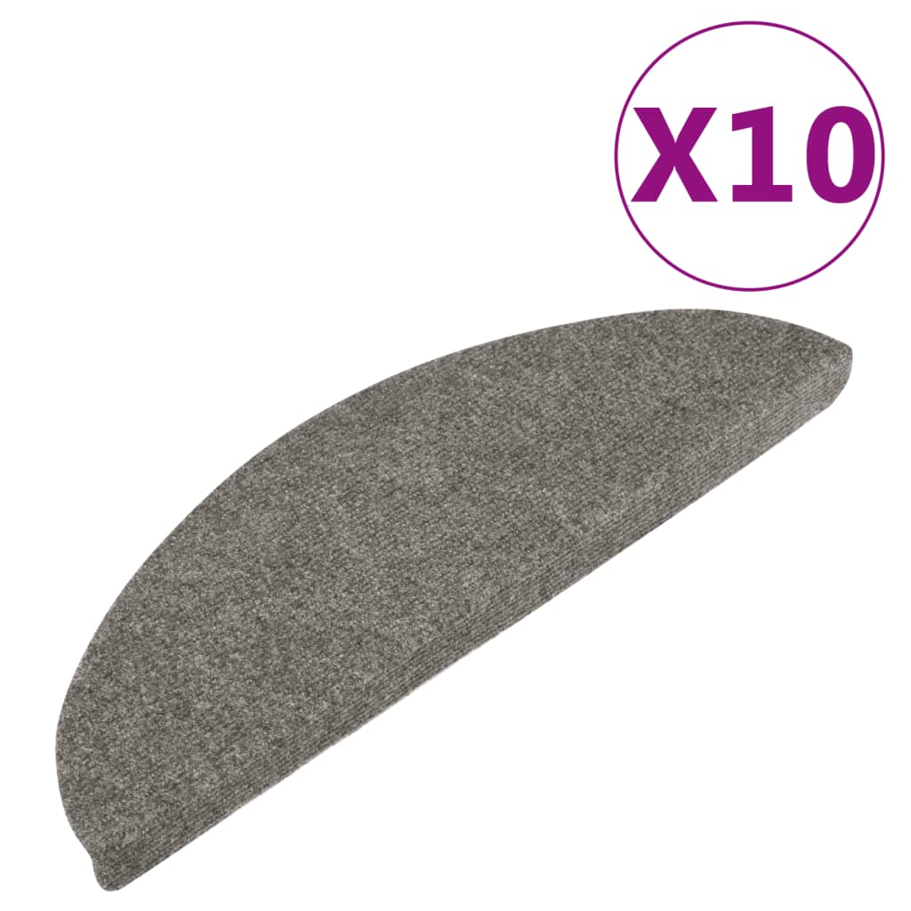 Stufenmatten Selbstklebend 10 Stk. Grau 65x22,5x3,5 cm