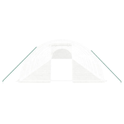 Gewächshaus mit Stahlrahmen Weiß 80 m² 20x4x2 m