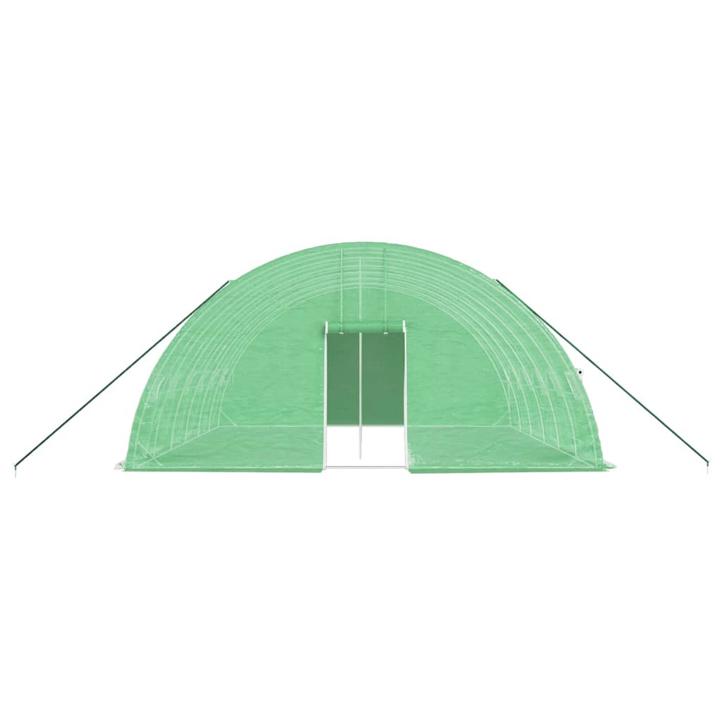 Gewächshaus mit Stahlrahmen Grün 36 m² 6x6x2,85 m