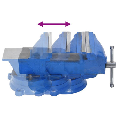 Schraubstock Blau 125 mm Gusseisen