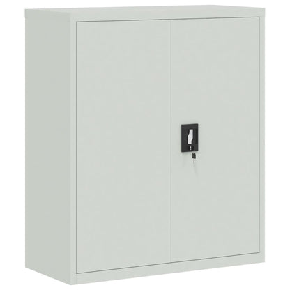 Aktenschrank Hellgrau 90x40x145 cm Stahl