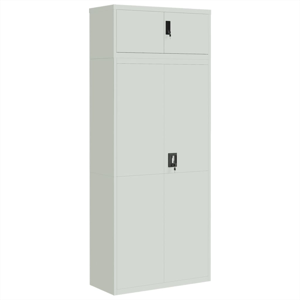 Aktenschrank Hellgrau 90x40x220 cm Stahl