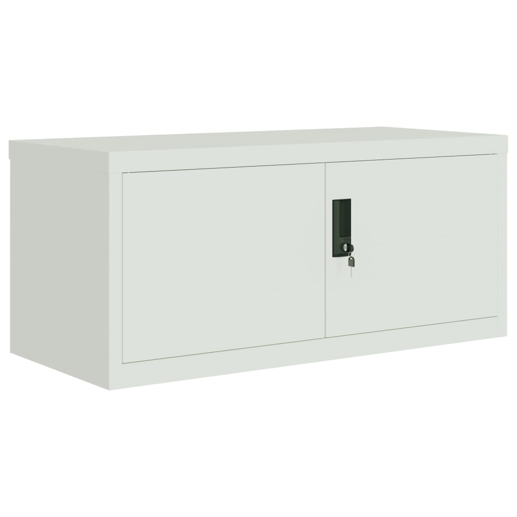 Aktenschrank Hellgrau 90x40x220 cm Stahl