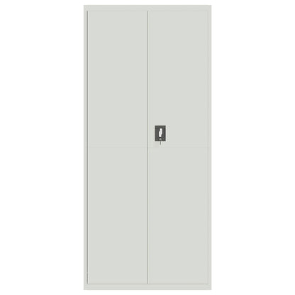 Aktenschrank Hellgrau 90x40x240 cm Stahl