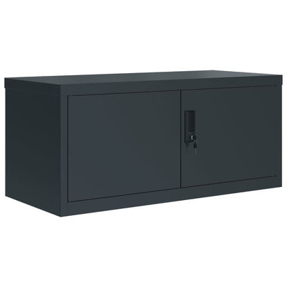 Aktenschrank Anthrazit 90x40x145 cm Stahl