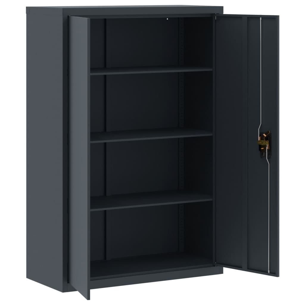 Aktenschrank Anthrazit 90x40x180 cm Stahl