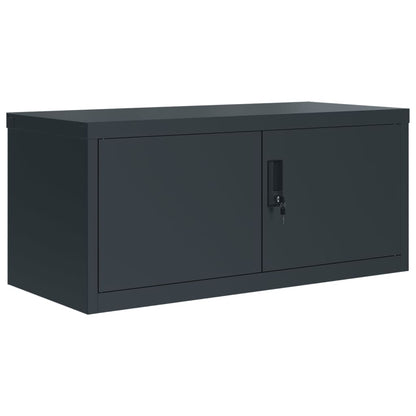 Aktenschrank Anthrazit 90x40x220 cm Stahl