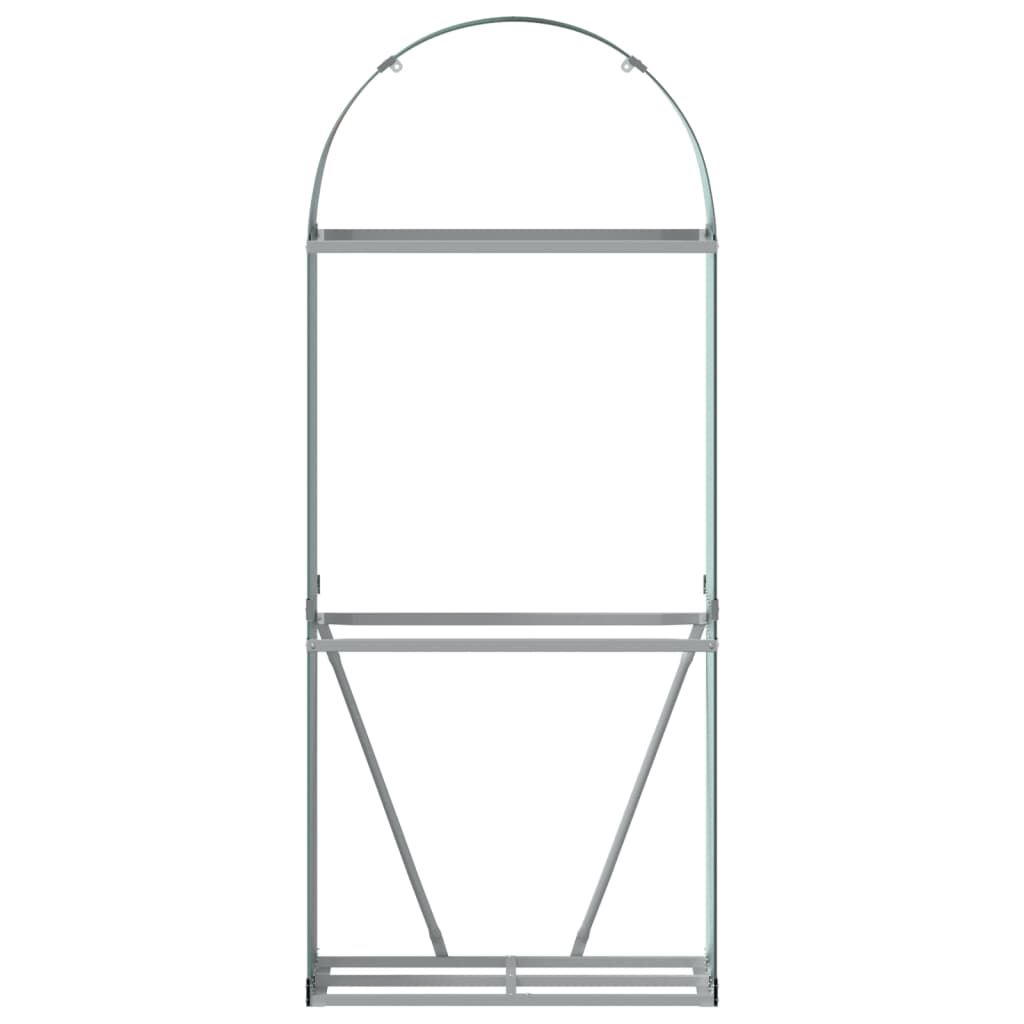 Kaminholzunterstand Grün 80x45x190 cm Verzinkter Stahl