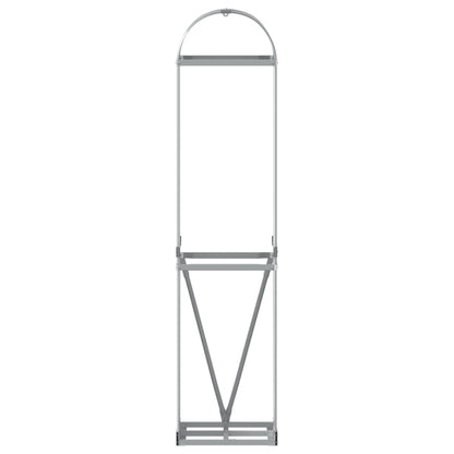 Kaminholzunterstand Hellgrau 40x45x170 cm Verzinkter Stahl