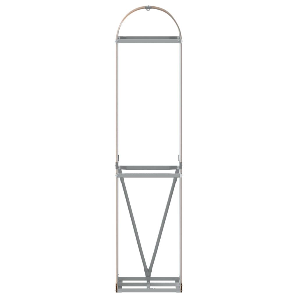 Kaminholzunterstand Hellbraun 40x45x170 cm Verzinkter Stahl