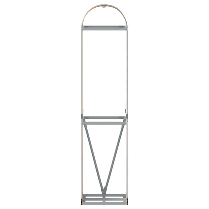 Kaminholzunterstand Hellbraun 40x45x170 cm Verzinkter Stahl