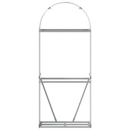 Kaminholzunterstand Hellbraun 80x45x190 cm Verzinkter Stahl