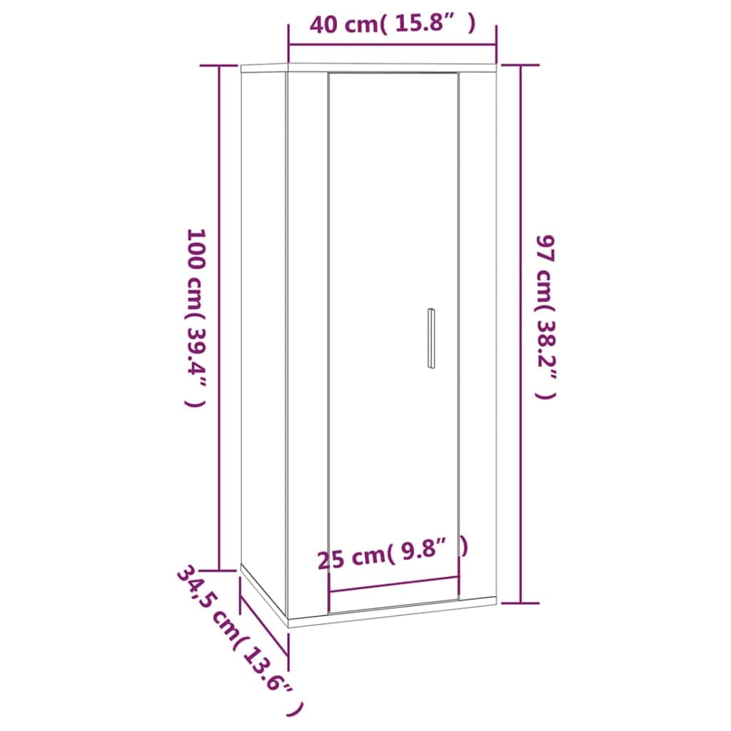 3-tlg. TV-Schrank-Set Hochglanz-Weiß Holzwerkstoff