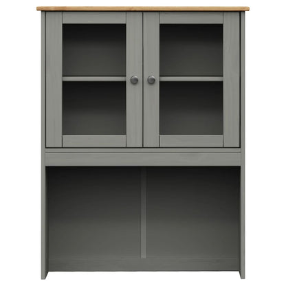 Highboard VIGO Grau 78x40x175 cm Massivholz Kiefer