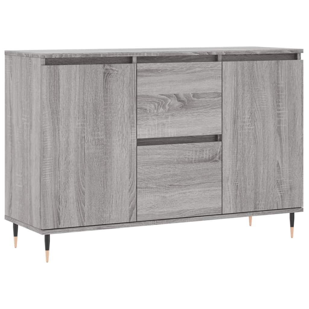 Sideboard Grau Sonoma 104x35x70 cm Holzwerkstoff