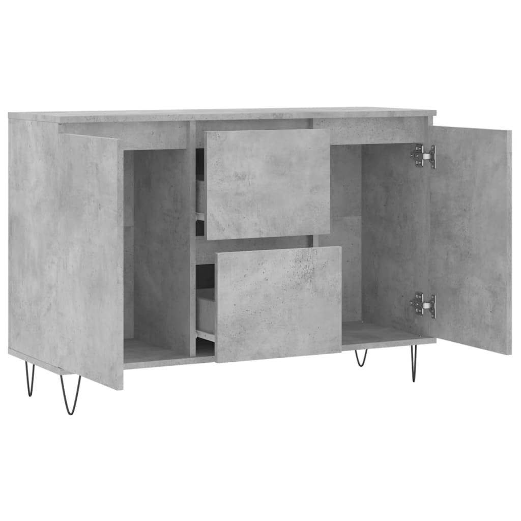 Sideboard Betongrau 104x35x70 cm Holzwerkstoff