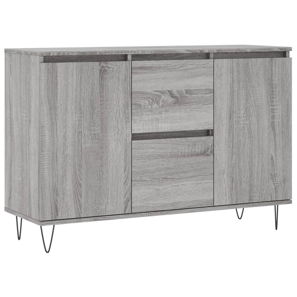 Sideboard Grau Sonoma 104x35x70 cm Holzwerkstoff