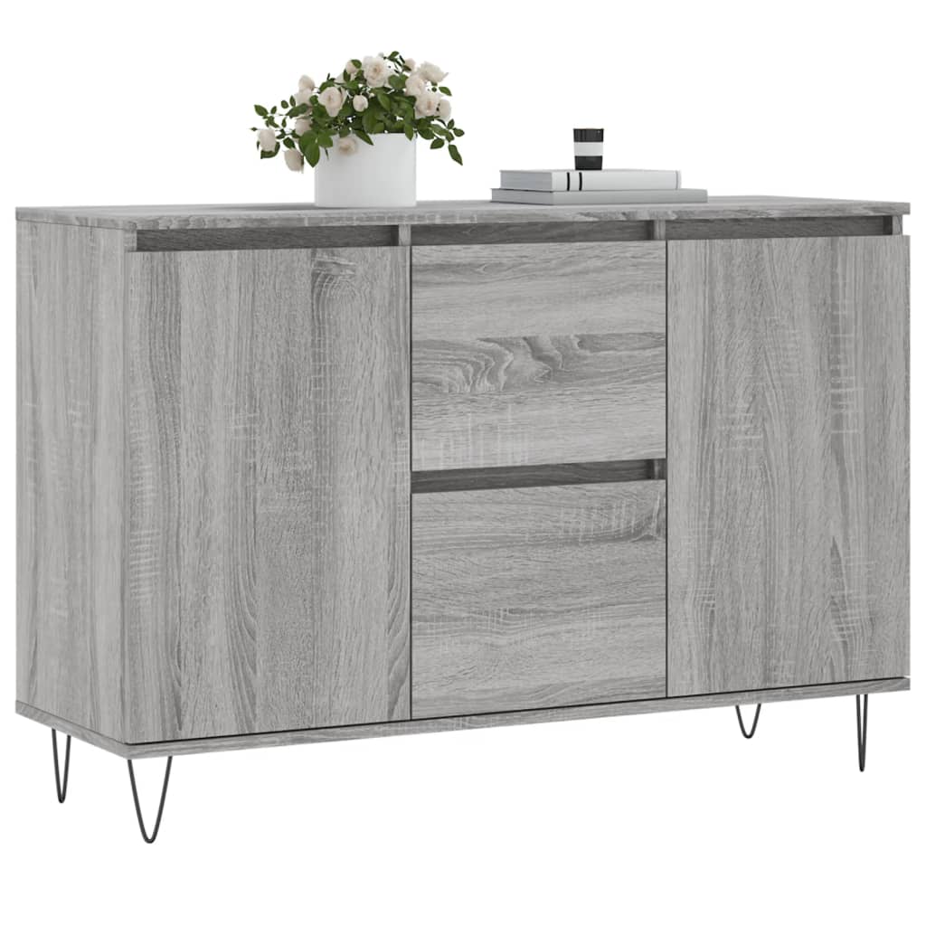 Sideboard Grau Sonoma 104x35x70 cm Holzwerkstoff