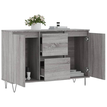 Sideboard Grau Sonoma 104x35x70 cm Holzwerkstoff