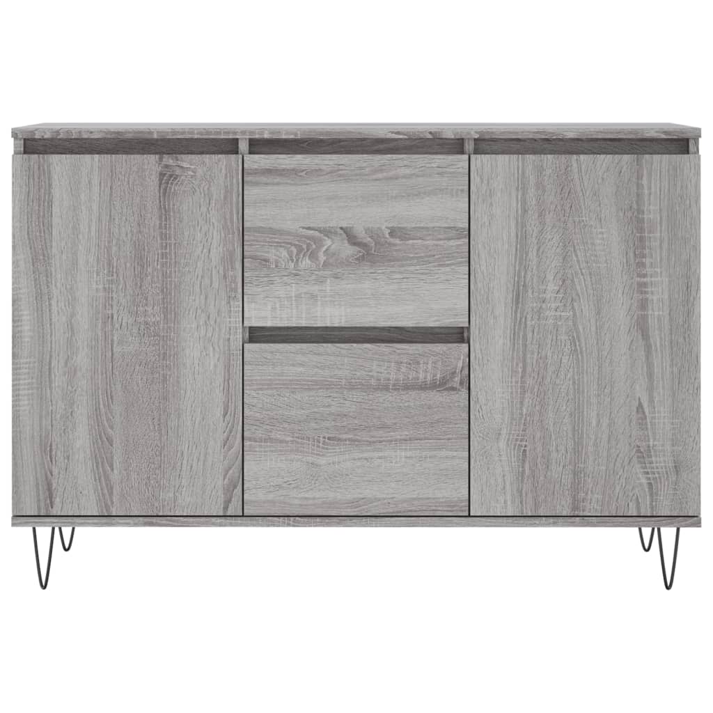 Sideboard Grau Sonoma 104x35x70 cm Holzwerkstoff