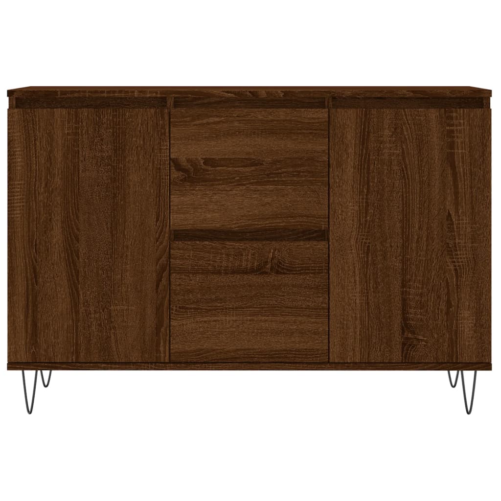 Sideboard Braun Eichen-Optik 104x35x70 cm Holzwerkstoff