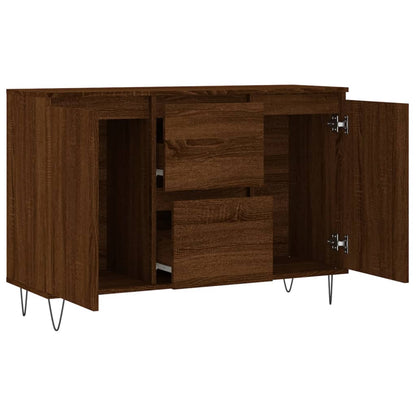 Sideboard Braun Eichen-Optik 104x35x70 cm Holzwerkstoff