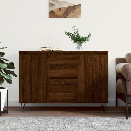 Sideboard Braun Eichen-Optik 104x35x70 cm Holzwerkstoff