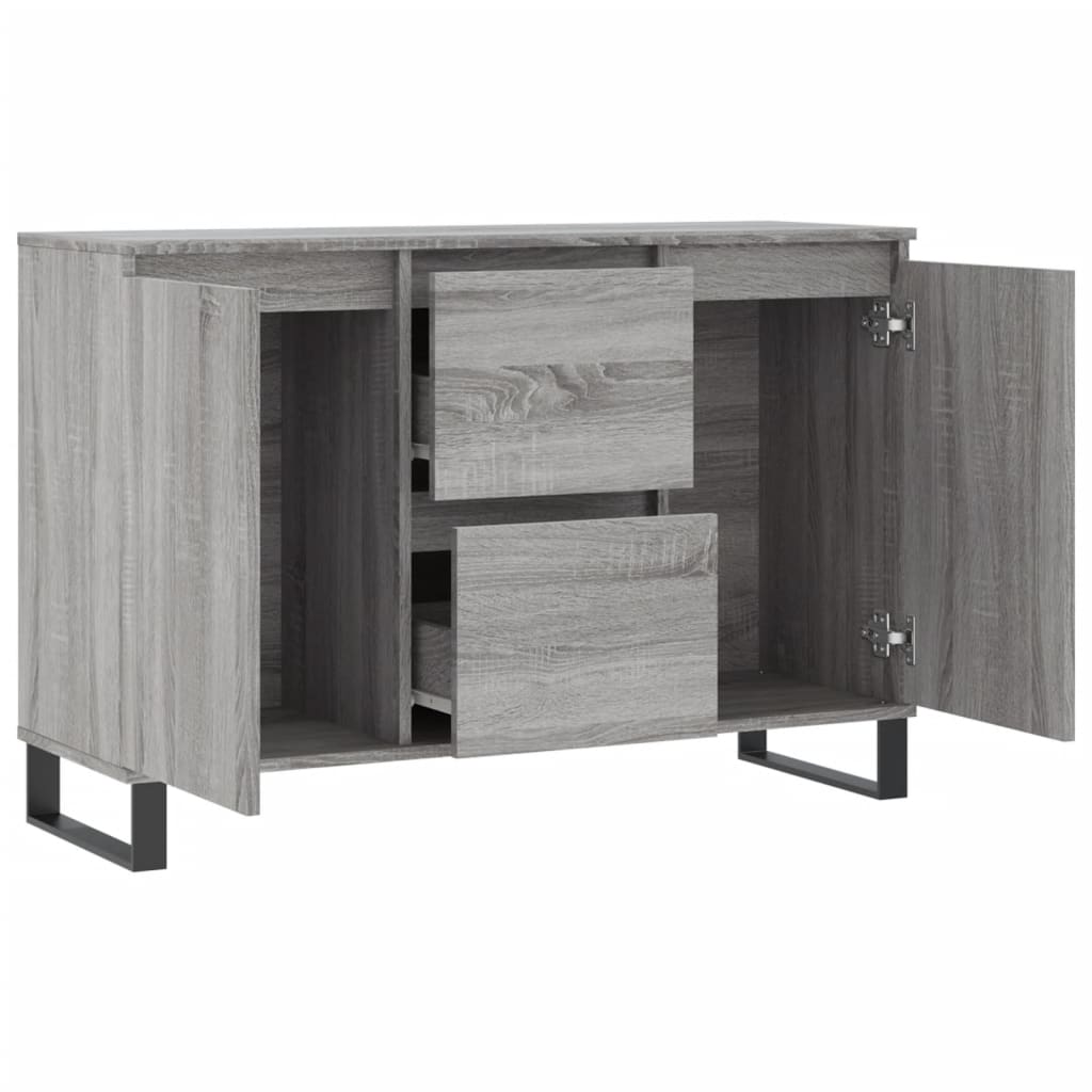 Sideboard Grau Sonoma 104x35x70 cm Holzwerkstoff