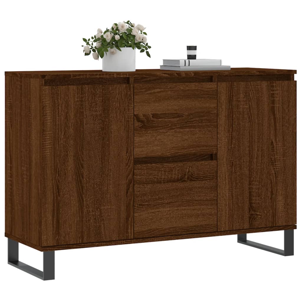 Sideboard Braun Eichen-Optik 104x35x70 cm Holzwerkstoff