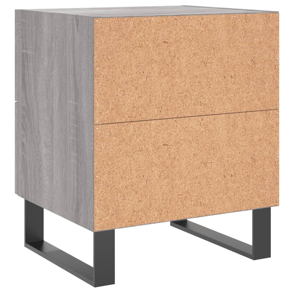 Nachttische 2 Stk. Grau Sonoma 40x35x47,5 cm Holzwerkstoff