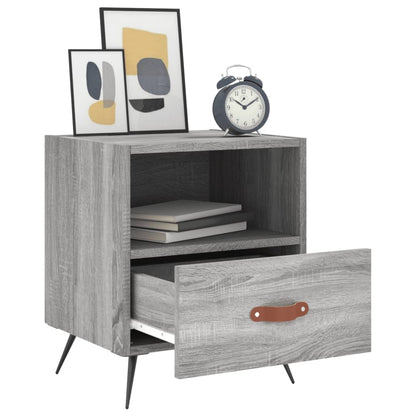 Nachttische 2 Stk. Grau Sonoma 40x35x47,5 cm Holzwerkstoff