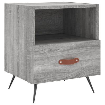 Nachttische 2 Stk. Grau Sonoma 40x35x47,5 cm Holzwerkstoff