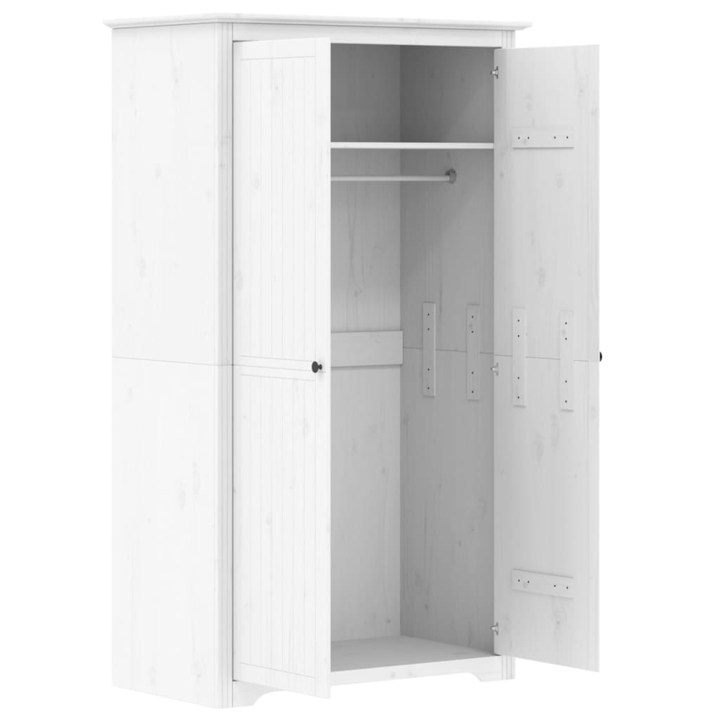 Kleiderschrank BODO Weiß 99x53,5x173 cm Massivholz Kiefer