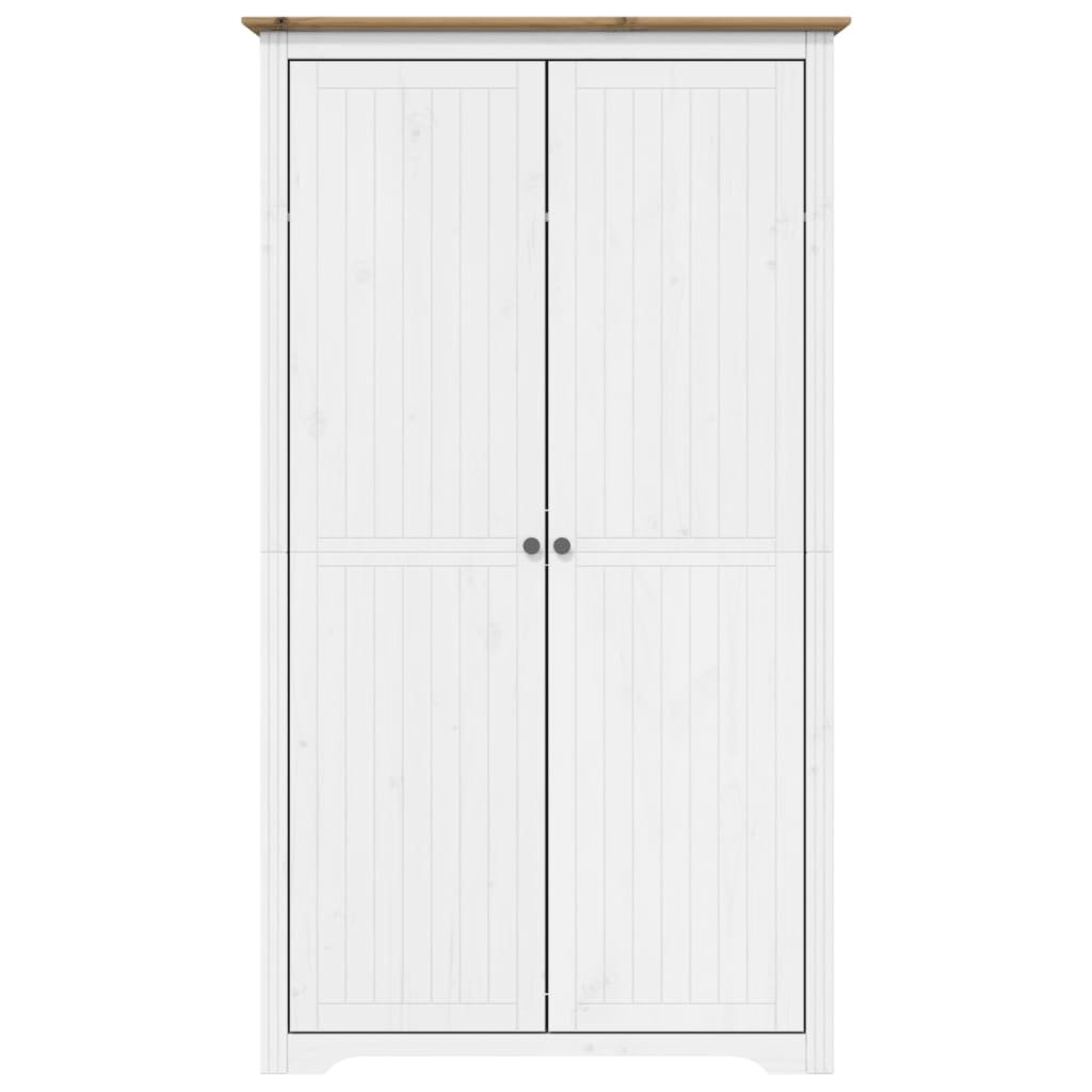 Kleiderschrank BODO Weiß und Braun 99x53,5x173 cm Kiefernholz