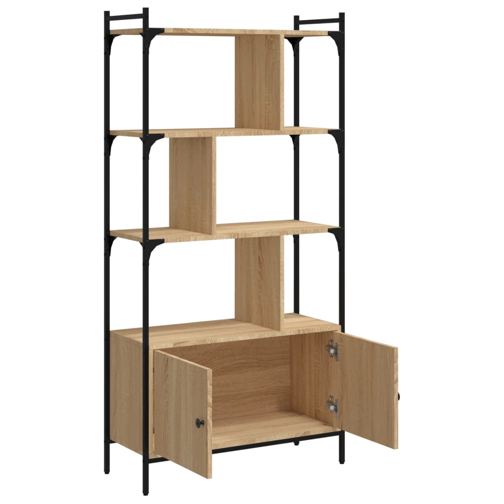 Bücherregal mit Tür Sonoma-Eiche 76,5x30x154,5 cm Holzwerkstoff