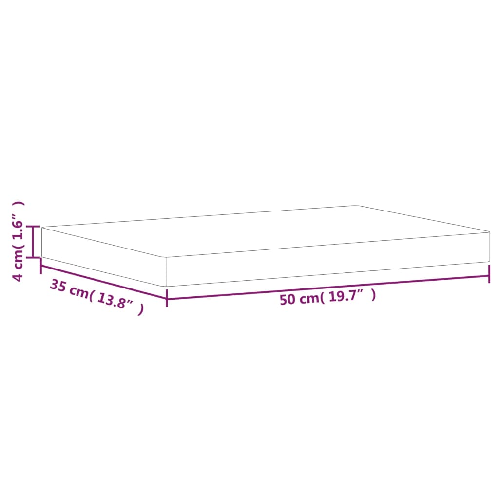 Schneidebrett 50x35x4 cm Massivholz Buche