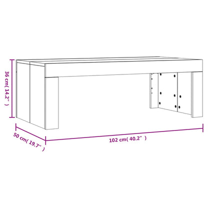 Couchtisch Schwarz 102x50x36 cm Holzwerkstoff