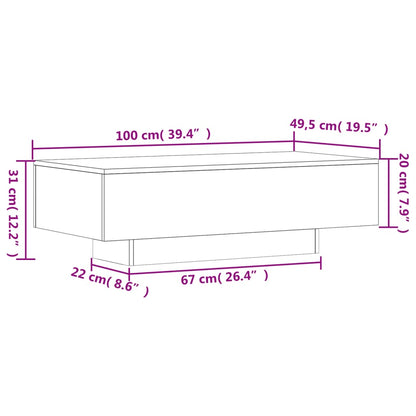 Couchtisch Betongrau 100x49,5x31 cm Holzwerkstoff